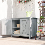 Wooden Garden Shed Tool Cabinet 110 X 60 X 88.5 Cm