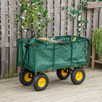 Heavy Duty 4 Wheel Garden Trolley Cart Dump Truck