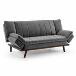 Mondaine Velvet Sofa Bed 3 Seater | Grey