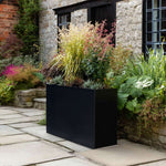 Galvanised Steel Metal Planter Trough Planter - 90cm X 82cm | Black