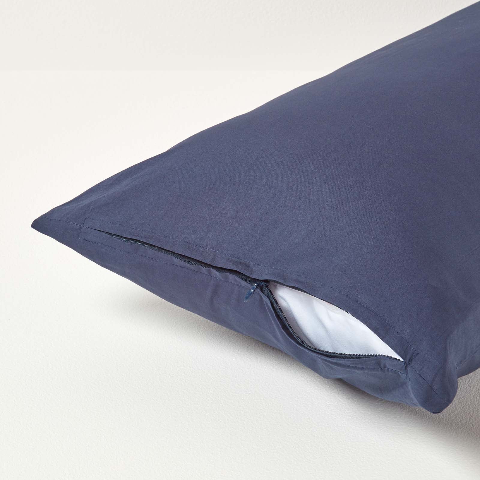 Continental Egyptian Cotton Pillowcase 200 Tc | 40 x 80cm | Navy Blue
