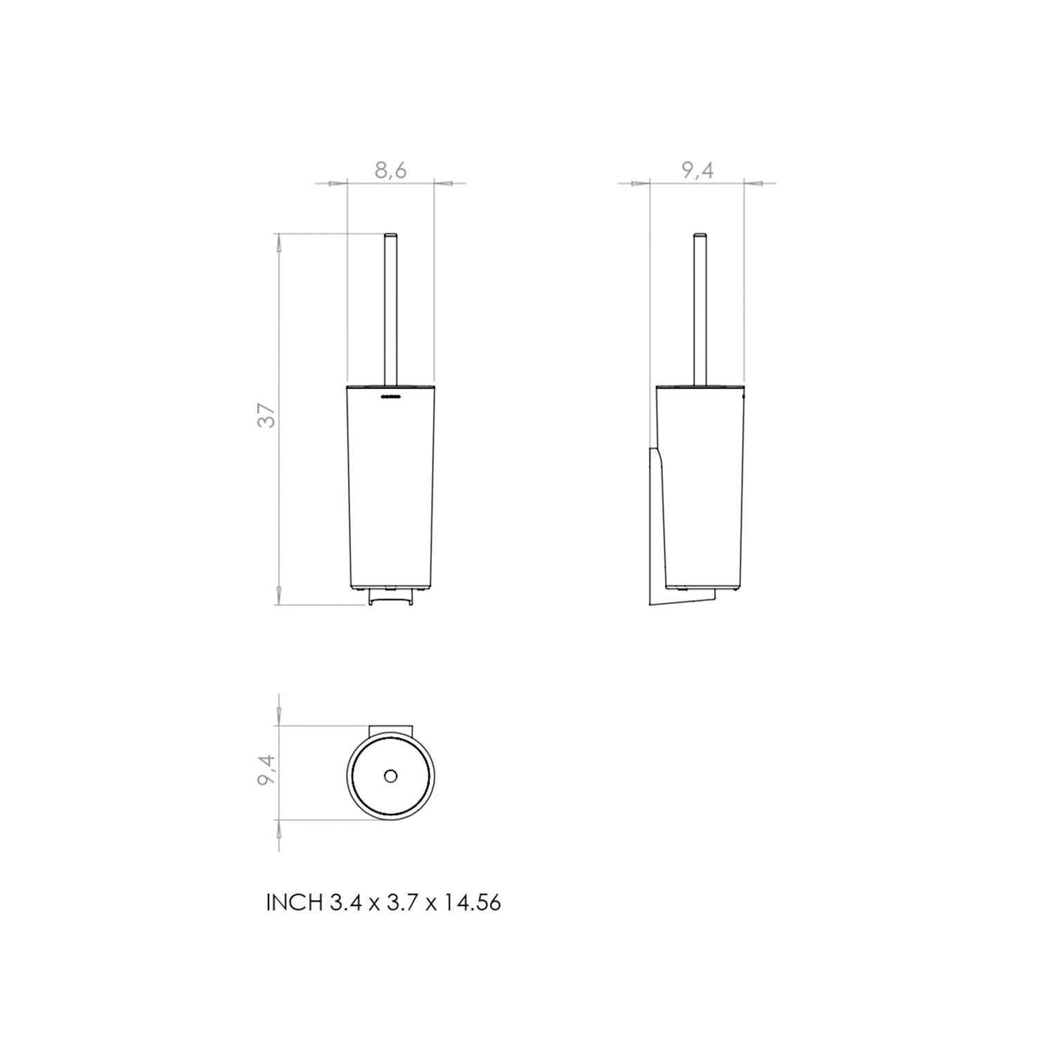 Toilet Brush Freestanding Self-adhesive Start Collection | Copper