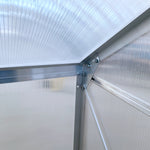 6x4ft Lean-to Polycarbonate Greenhouse W/ Roof Vent