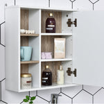 Wall Mounted Bathroom Storage Cabinet W/ Mirrored Door