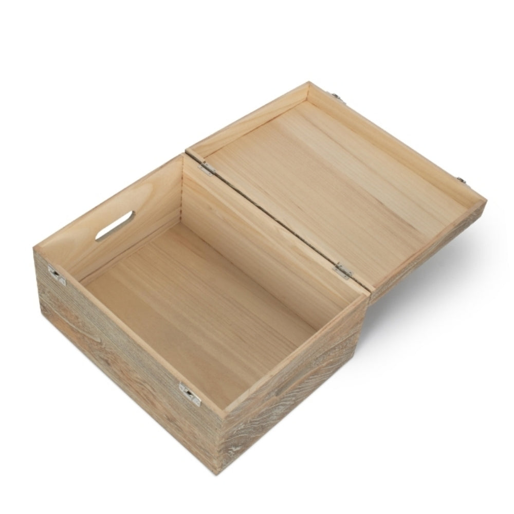Oak Effect Wooden Box | Large | Brown