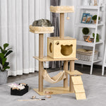 Cat Tree, 130cm Cat Tree For Indoor Cats, Multi-level Plush Cat Tower