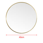 40cm/60cm Diameter Nordic Round Bathroom Framed Mirror Wall Hanging | 40cm | Gold