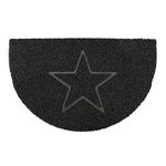 Star Half Moon Doormat | Medium | Black
