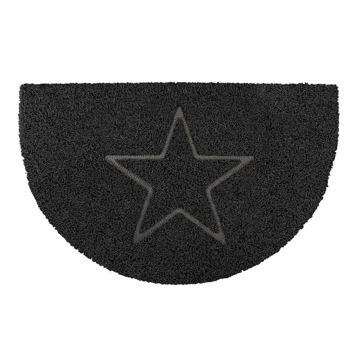Star Half Moon Doormat | Medium | Black