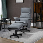 Swivel Recliner Chair W/footstool Massage Points Remote