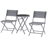3-piece Outdoor Bistro Set, Grey