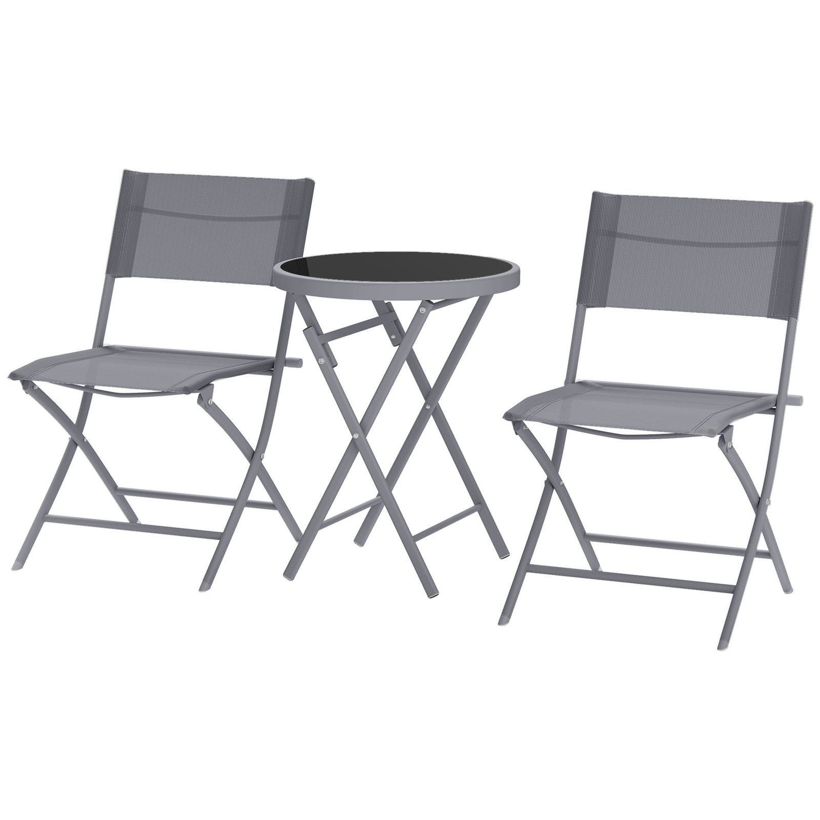 3-piece Outdoor Bistro Set, Grey
