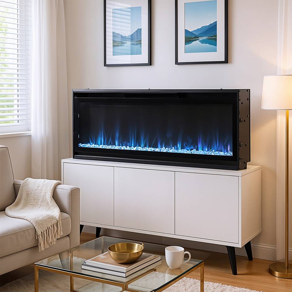 40-inch Wall Mounted Electric Fireplace With Remote Control