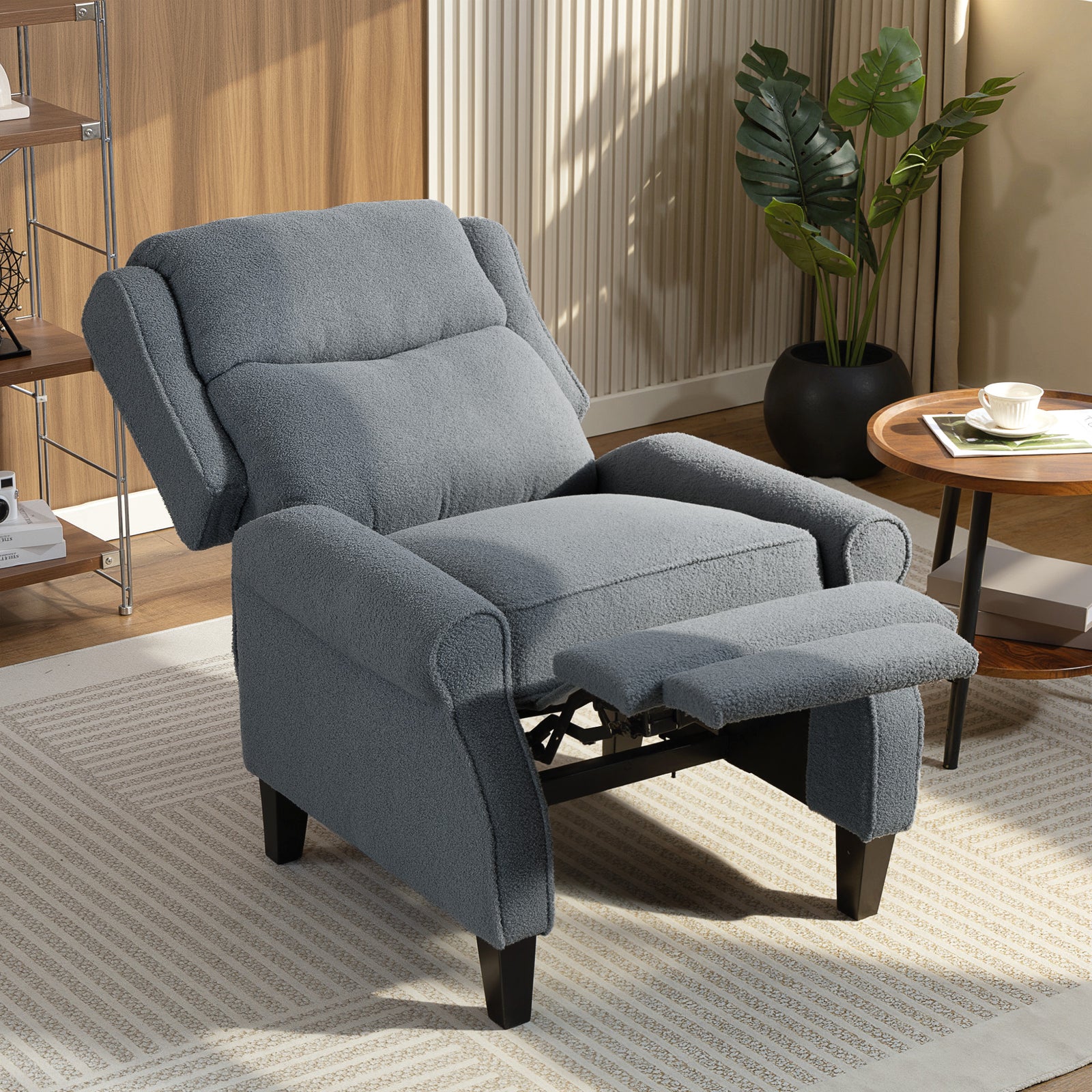 Recliner Armchair, Fabric Recliner Chair | Grey