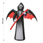 8ft Halloween Inflatable Grim Reaper With Built-in Led Lights