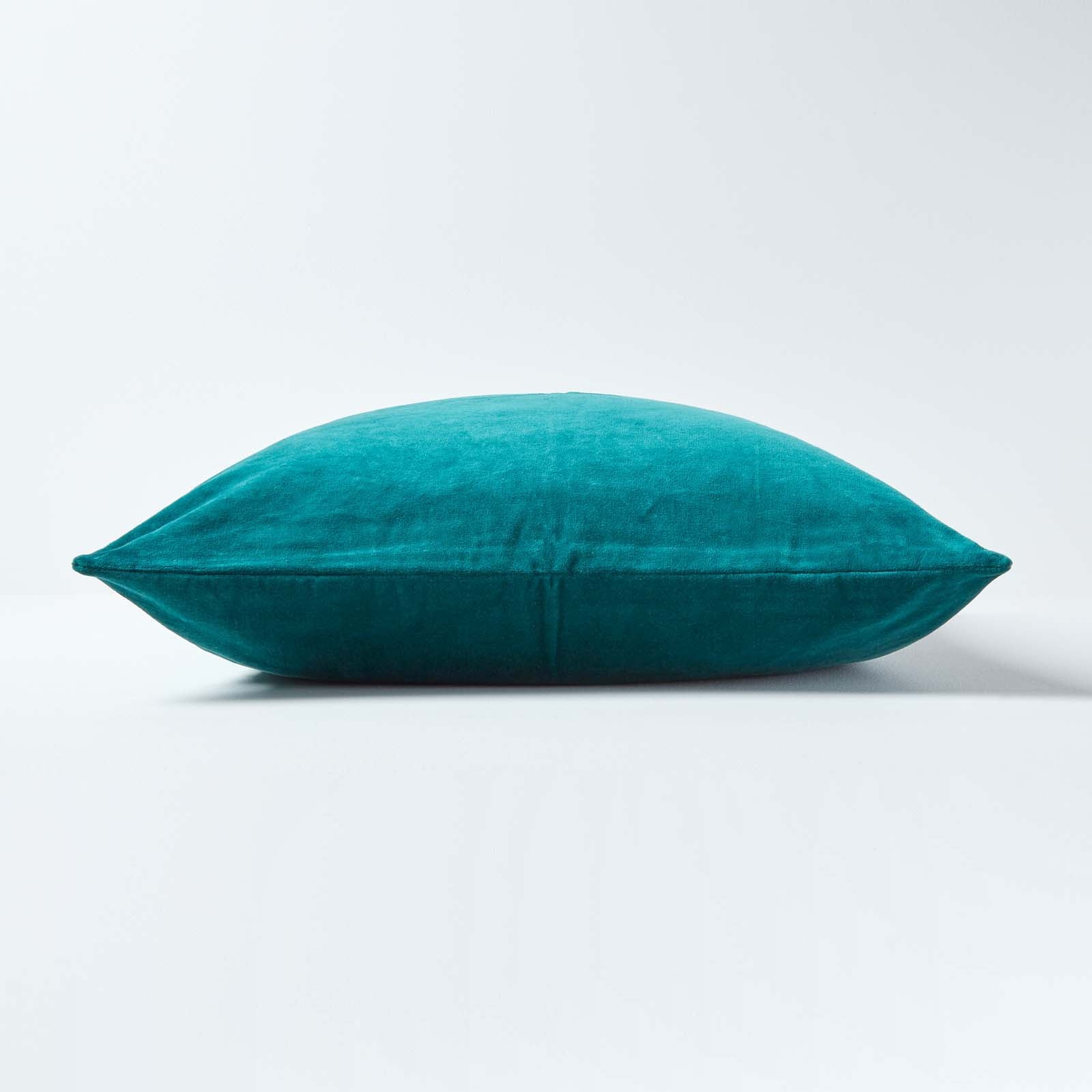 Set Of 2 Velvet Cushion Covers | 40cm x 40cm | Teal Green