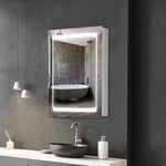 Led Lighted Bathroom Mirror Cabinet With Shelves