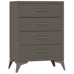 4 Drawer Chest, Fabric Dresser, Steel Frame, Brown