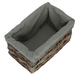 Grey Scandi Storage Basket With Grey Lining | Small | Gray