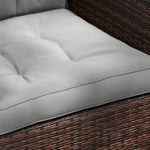 2pc Outdoor Seat Cushion For Patio Furniture | Light Slate Gray