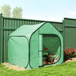 Mini Pop Up Greenhouse W/ Reinforced Pe Cover, Zipper Door | Green