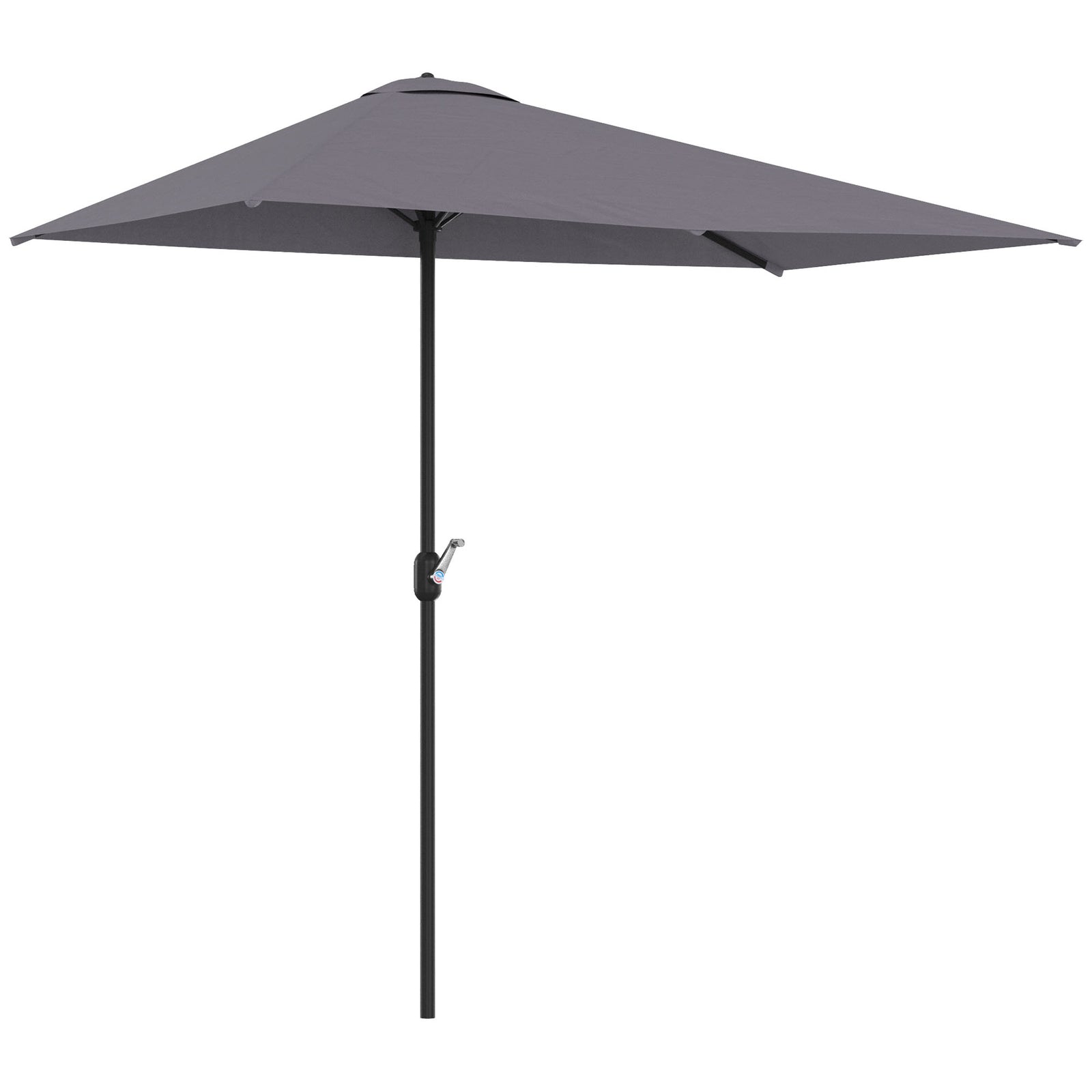2.3m Half Round Parasol W/ Crank Handle