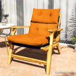 Adirondack Chair Cushion Rocking Chair Cushion W/ Ties | Orange