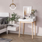 Dressing Table Desk Flip-up Mirror 2 Drawers Bedroom Makeup