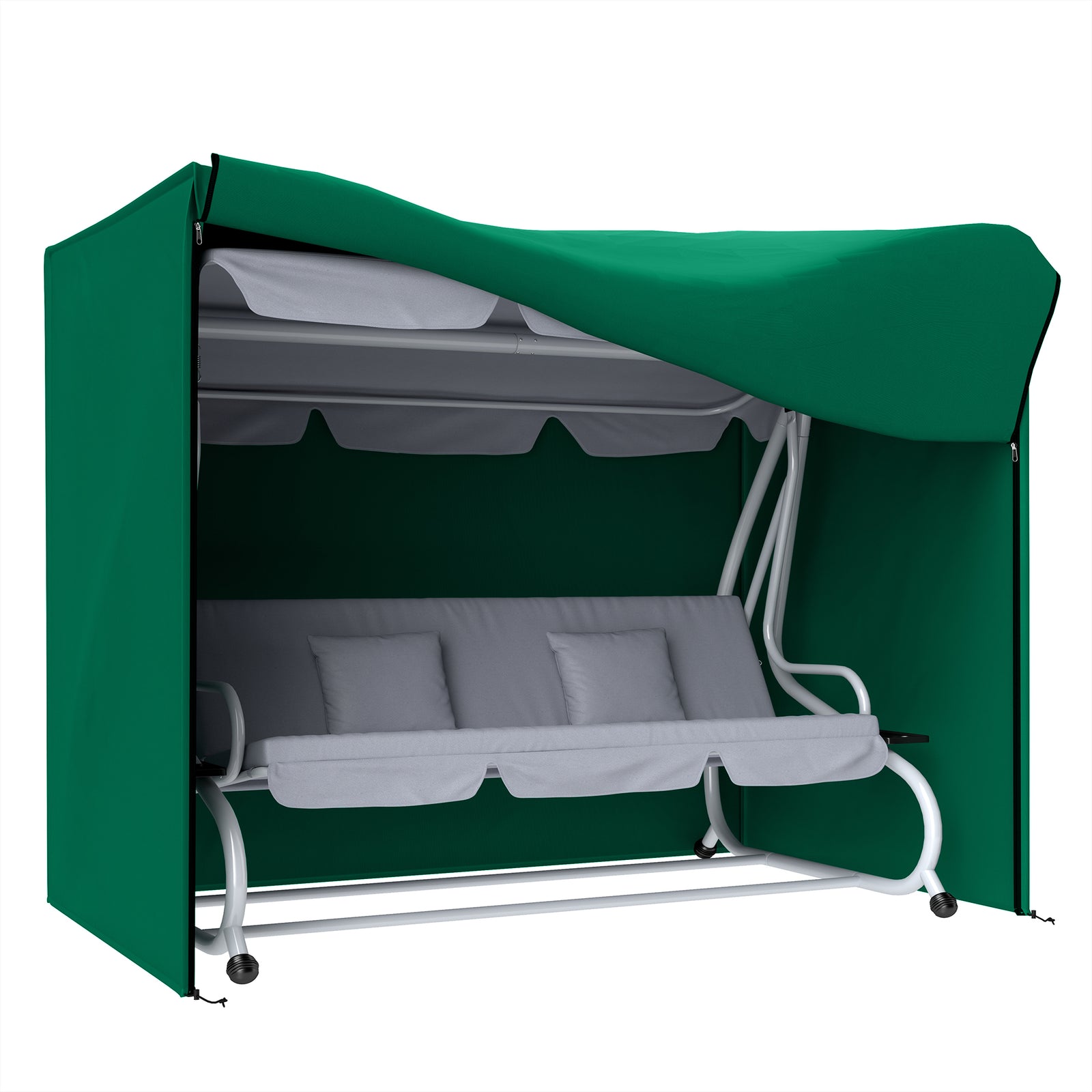 3 Seater Garden Swing Chair Cover, Windproof And Anti-uv | Green