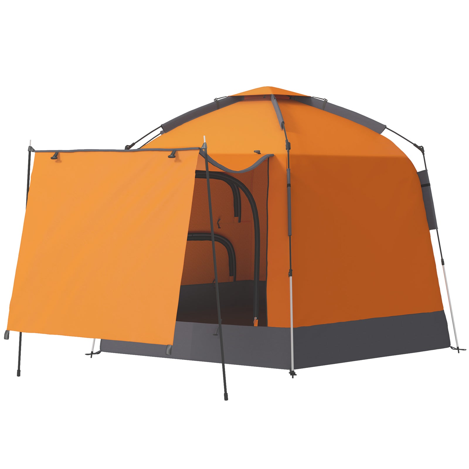 2-4 Person Tent, Instant Pop Up Camping Tent | Orange