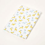 Majestic Stag 100% Cotton Grey Christmas Tablecloth | 137 x 178cm | Yellow & Grey