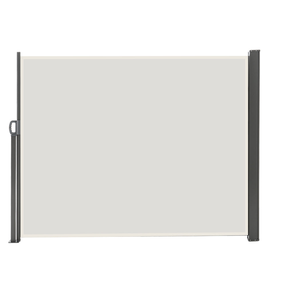 Outdoor Retractable Privacy Side Awning | Large | Beige
