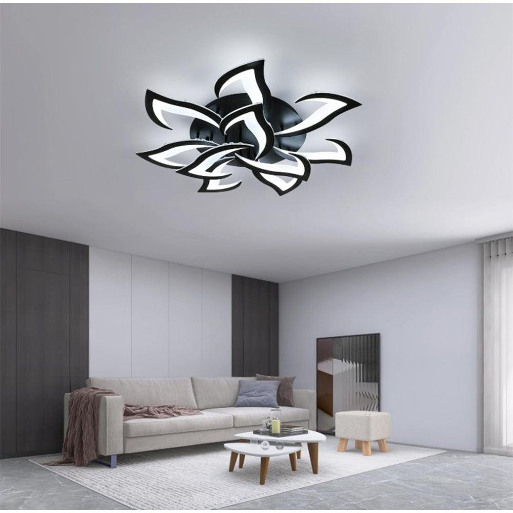 Dimmable Led Ceiling Light With Remote Control | One Size | Black