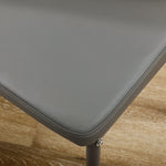 5pc Dining Set, Glass Top, Pu Leather Chairs