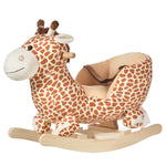 Baby Rocking Horse Kids Ride On Giraffe Plush Toy W/ 32 Song Seat Belt