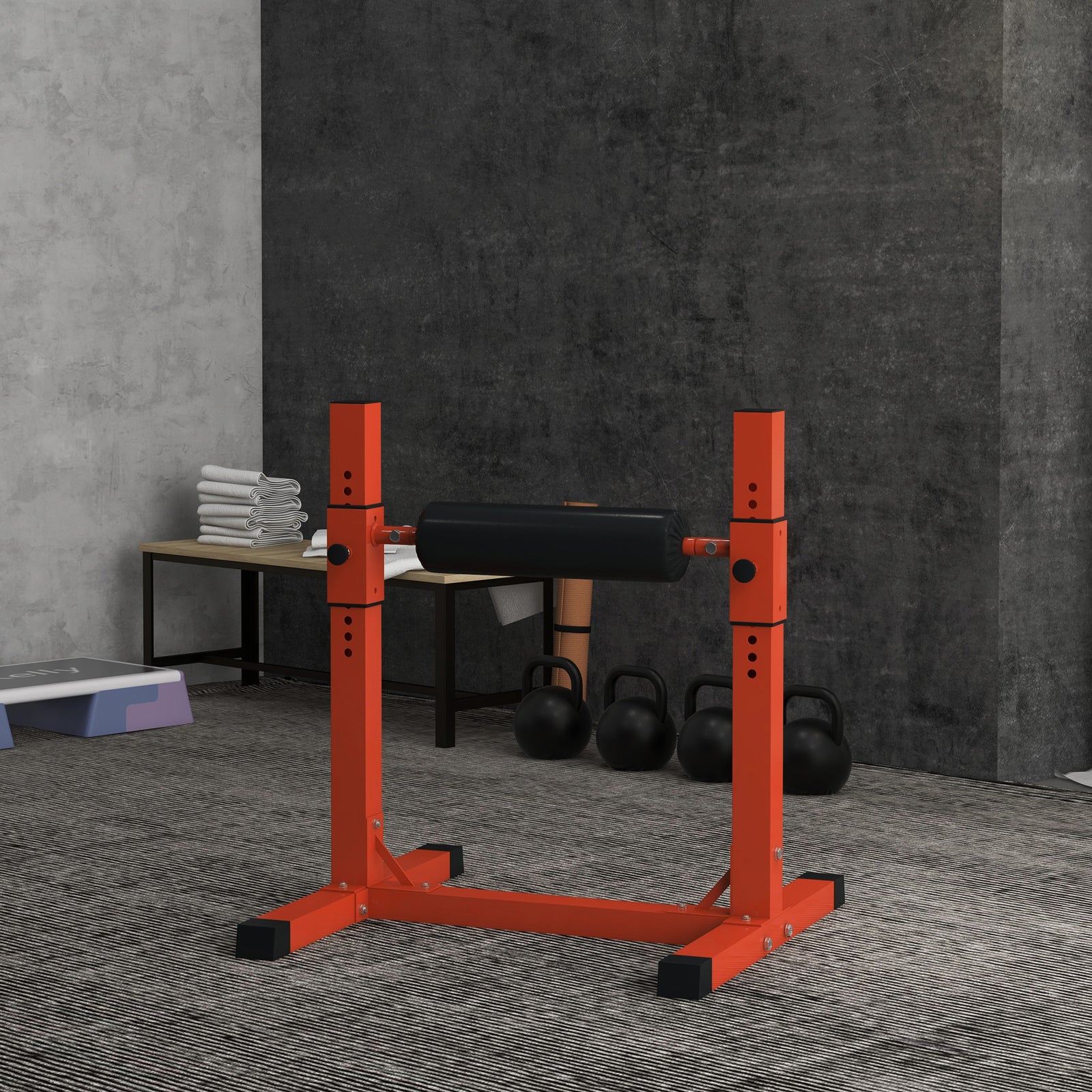 Adjustable Split Squat Stand | Red