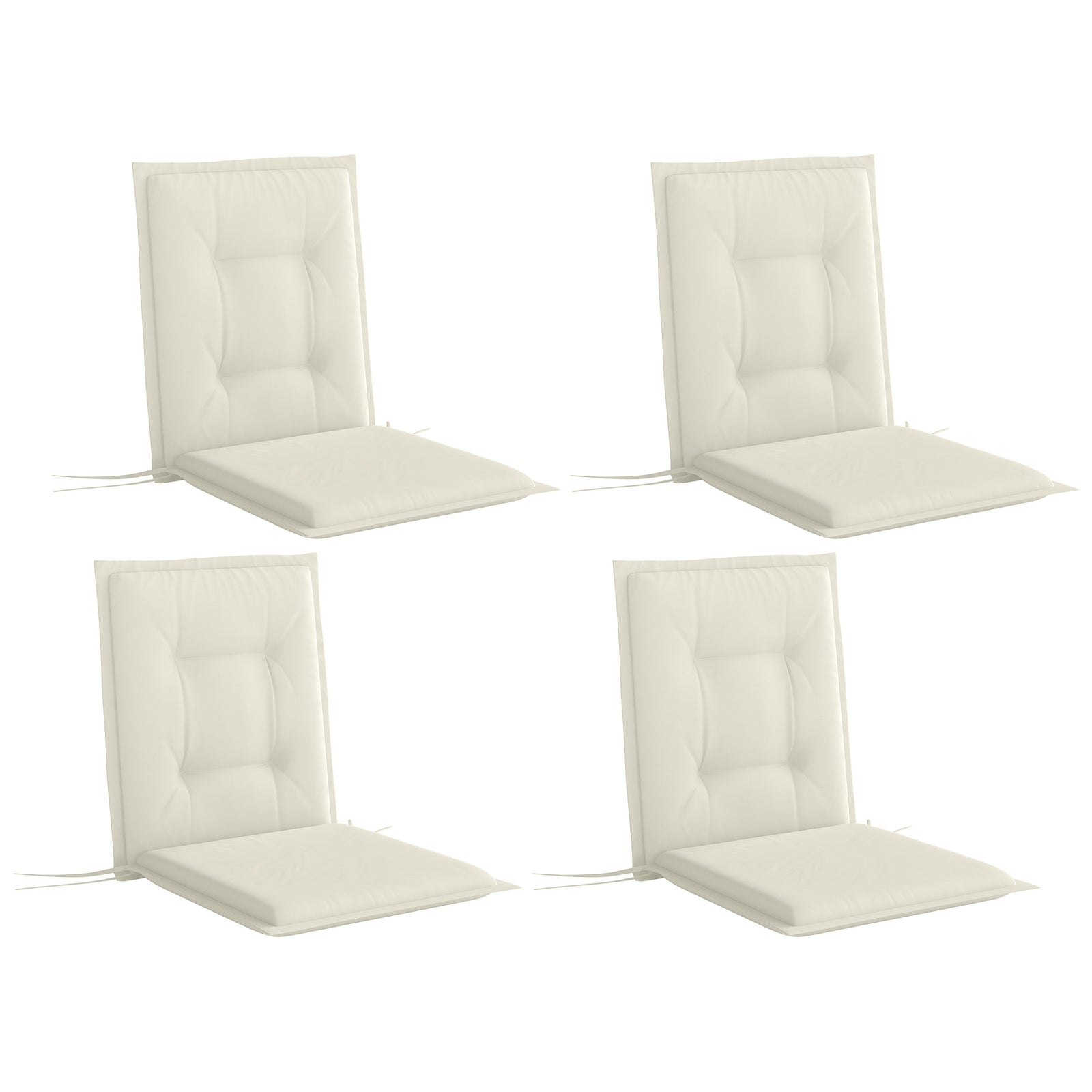 Outdoor Dining Chair Cushions | White