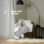 Double Sherpa Fleece Blanket - Misty Grey