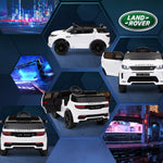 Land Rover Licensed Kids Electric Car W/ Remote Music | White