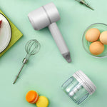 3-speed 20w Electric Hand Mixer Set With 250ml Mini Chopper