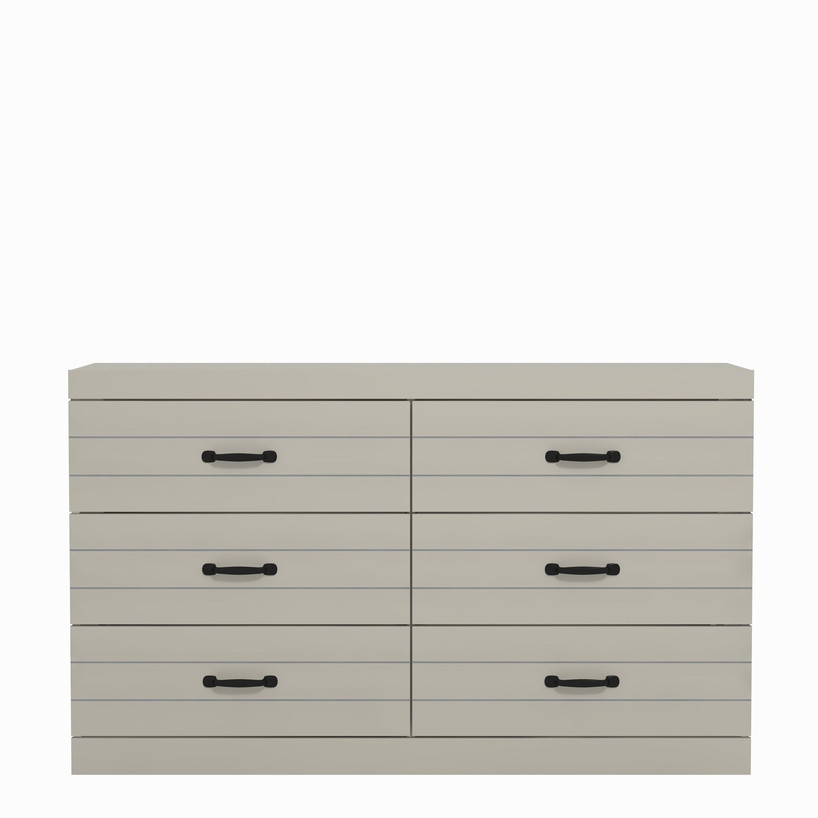 3+3 Drawer Chest - Storage Dresser For Bedroom | Light Grey