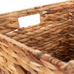 Water Hyacinth Square Storage Basket | Large | Brown