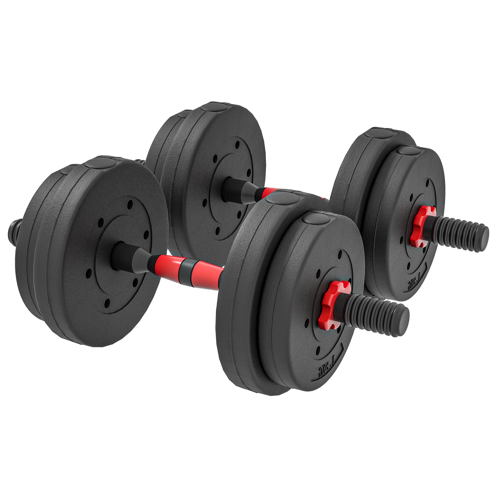 15 Kg Adjustable 2 In 1 Barbell Dumbbells Weight Set | 15kg | Black