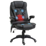 Executive Massage Heating Leather Chair | Black