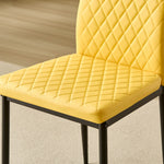 Set Of 4 Emily Faux Leather Dining Chairs - Modern Comfort And Style | Mustard