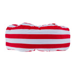 Striped Pleated Round Floor Cushion | 40cm x 40cm | Red