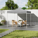 Pop-up Canopy Tent, Portable Outdoor Gazebo With Steel Frame For Garden | Grey