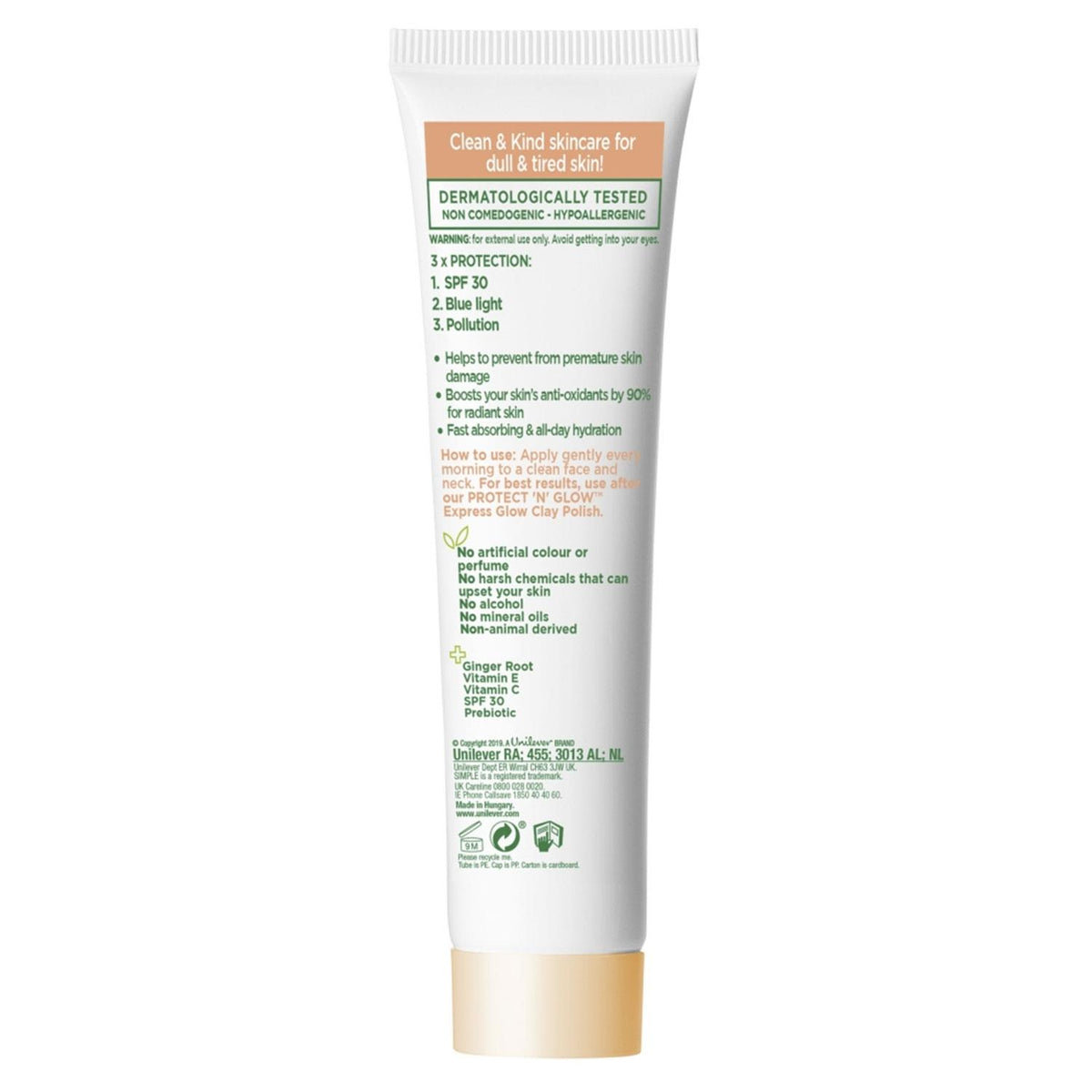 Triple Protect Face Moisturiser Spf30 40ml, 3pk | Set of 3 | White
