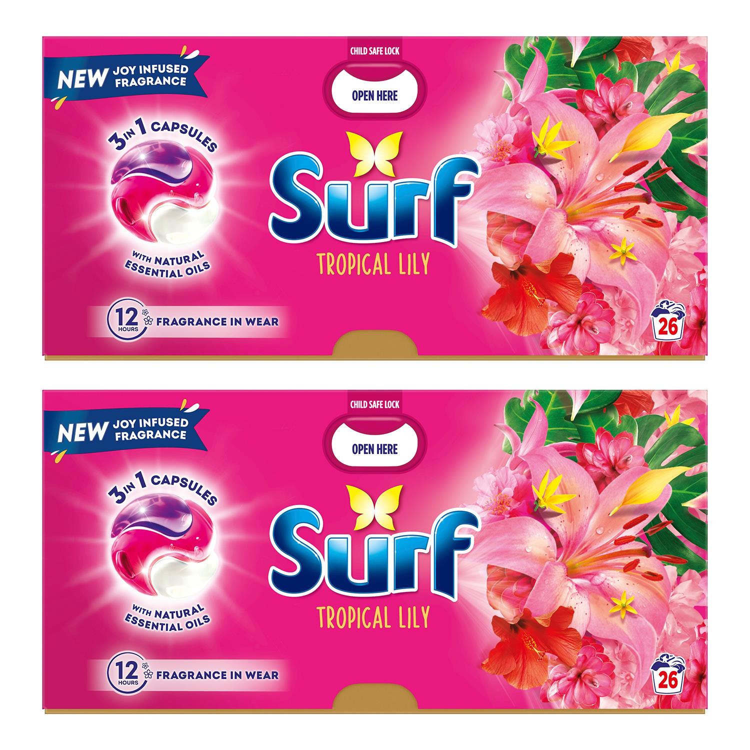 3 In 1 Laundry Washing Detergent Capsules Tropical Lily | Set of 2