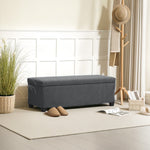 Storage Ottoman With Lid, 112cm Bench Chest Box | Grey